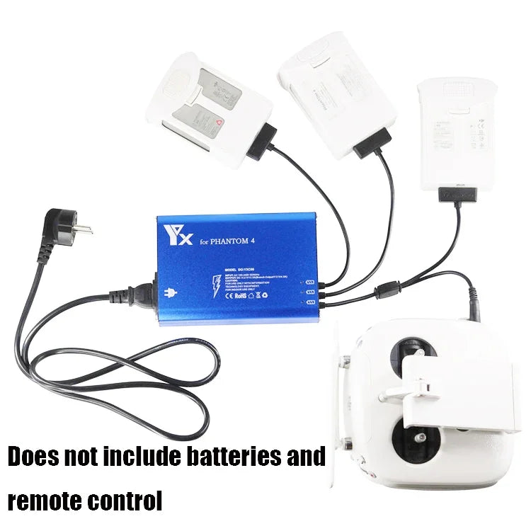 Carregador 4 em 1 Hub Controlador Inteligente de Bateria Para DJI Phantom 4 Pro Advanced+, Ficha UK, Ficha AU