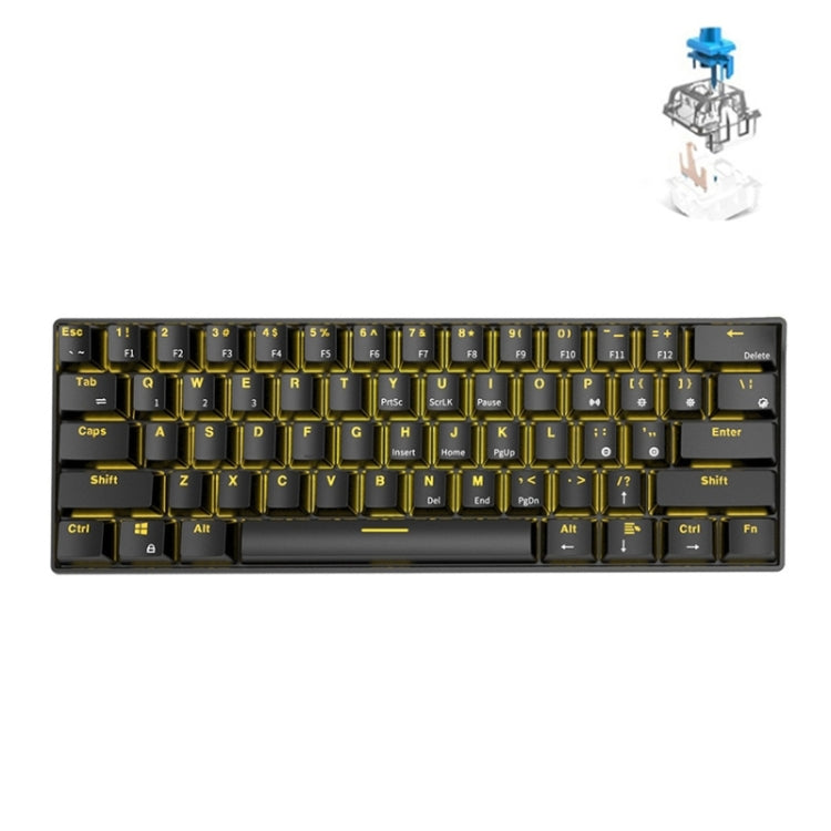 RK61 Teclado Mecânico Bluetooth / Sem Fios com Modo Duplo 61 Teclas para Tablet, Móvel e Jogos, Comprimento do Cabo: 1,5m, Interruptor Castanho, Verde, Vermelho