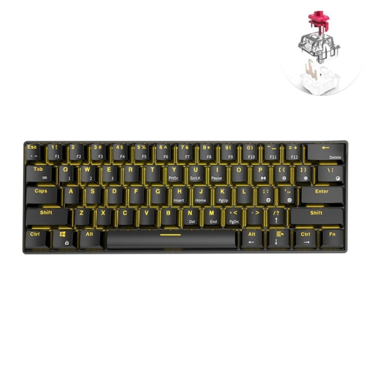 RK61 Teclado Mecânico Bluetooth / Sem Fios com Modo Duplo 61 Teclas para Tablet, Móvel e Jogos, Comprimento do Cabo: 1,5m, Interruptor Castanho, Verde, Vermelho