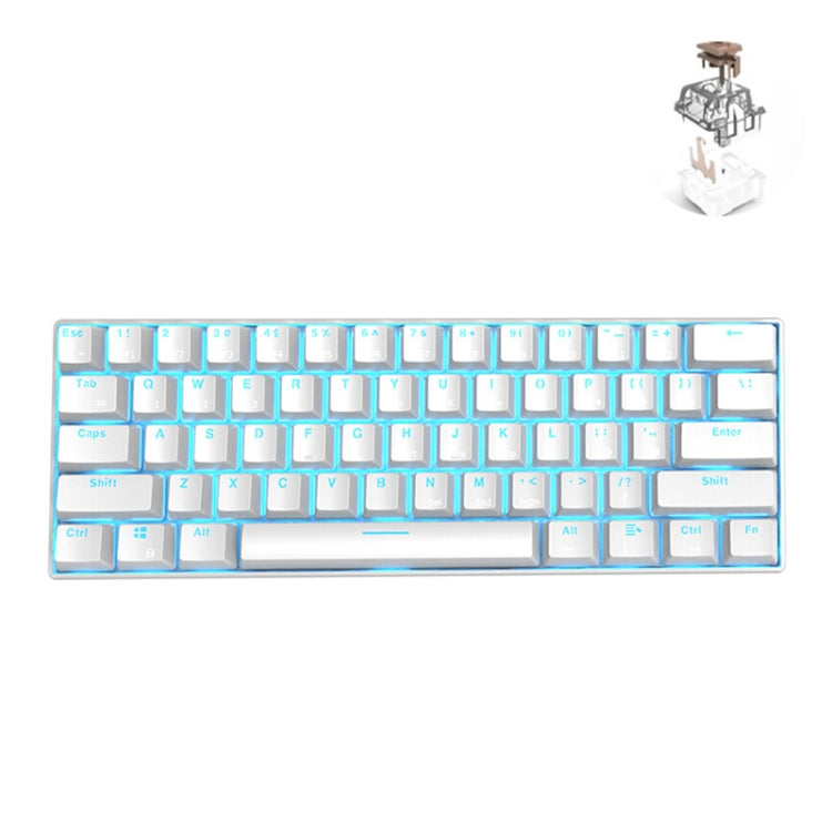RK61 Teclado Mecânico Bluetooth / Sem Fios com Modo Duplo 61 Teclas para Tablet, Móvel e Jogos, Comprimento do Cabo: 1,5m, Interruptor Castanho, Verde, Vermelho