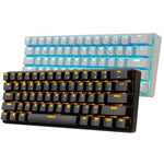RK61 Teclado Mecânico Bluetooth / Sem Fios com Modo Duplo 61 Teclas para Tablet, Móvel e Jogos, Comprimento do Cabo: 1,5m, Interruptor Castanho, Verde, Vermelho