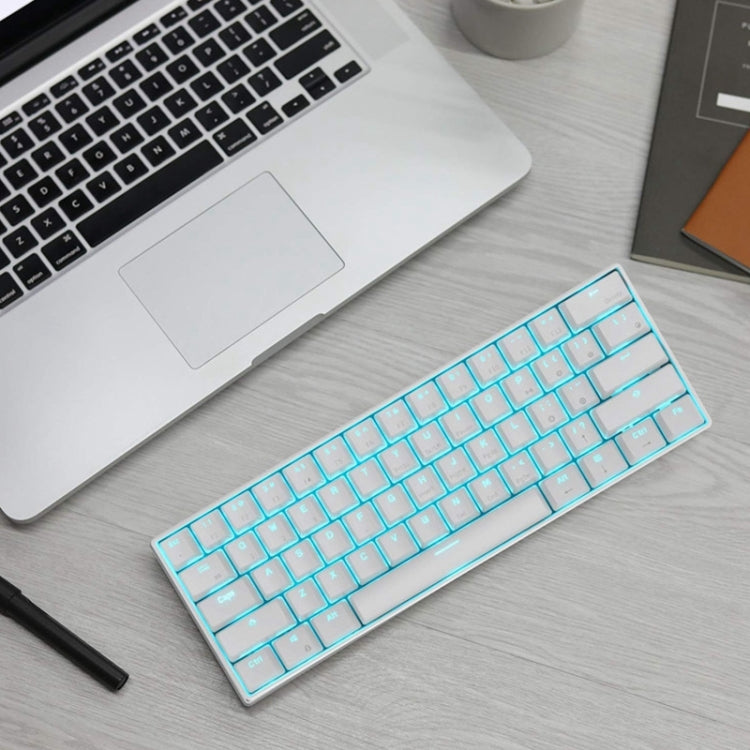 RK61 Teclado Mecânico Bluetooth / Sem Fios com Modo Duplo 61 Teclas para Tablet, Móvel e Jogos, Comprimento do Cabo: 1,5m, Interruptor Castanho, Verde, Vermelho