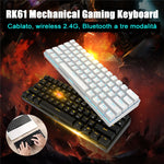 RK61 Teclado Mecânico Bluetooth / Sem Fios com Modo Duplo 61 Teclas para Tablet, Móvel e Jogos, Comprimento do Cabo: 1,5m, Interruptor Castanho, Verde, Vermelho