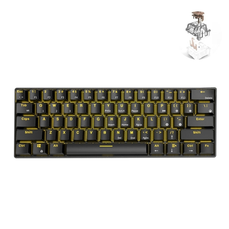 RK61 Teclado Mecânico Bluetooth / Sem Fios com Modo Duplo 61 Teclas para Tablet, Móvel e Jogos, Comprimento do Cabo: 1,5m, Interruptor Castanho, Verde, Vermelho