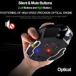 FREEDOM-WOLF X8 Rato Mecânico de Jogo Sem Fios 2.4G com 6 Teclas 2400 DPI, Carregamento Sem Fios, Silencioso e Luminoso, X8 Preto, X8 Cinzento Metalizado, X8 Preto Estrela