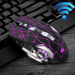 FREEDOM-WOLF X8 Rato Mecânico de Jogo Sem Fios 2.4G com 6 Teclas 2400 DPI, Carregamento Sem Fios, Silencioso e Luminoso, X8 Preto, X8 Cinzento Metalizado, X8 Preto Estrela