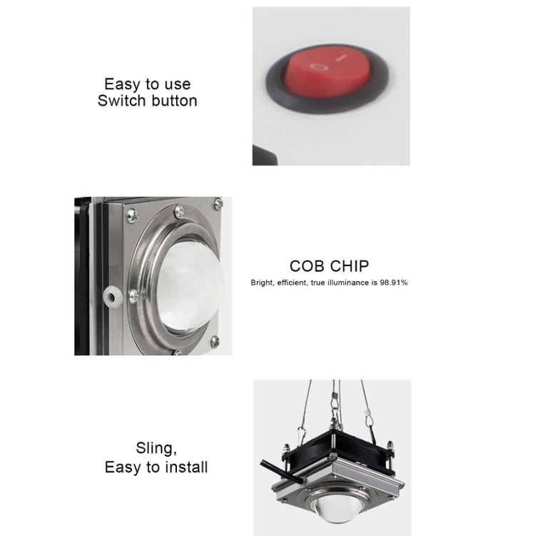 Luz LED de Crescimento de Plantas COB para Plantas, Vegetais e Suculentas, Espectro Completo, Luz Solar