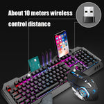 K680 Conjunto de Teclado e Rato de Jogo Sem Fios Recarregável RGB
