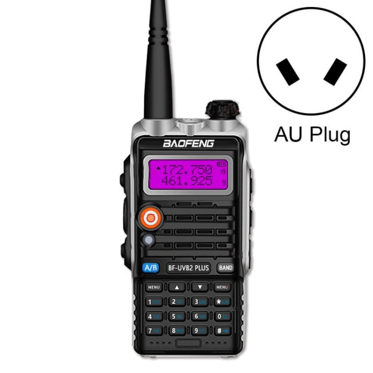 Walkie-talkie FM Mini de Alta Potência Baofeng BF-B2Plus Outdoor 15km, Plugue AU, Plugue UE, Plugue EUA, Plugue Reino Unido