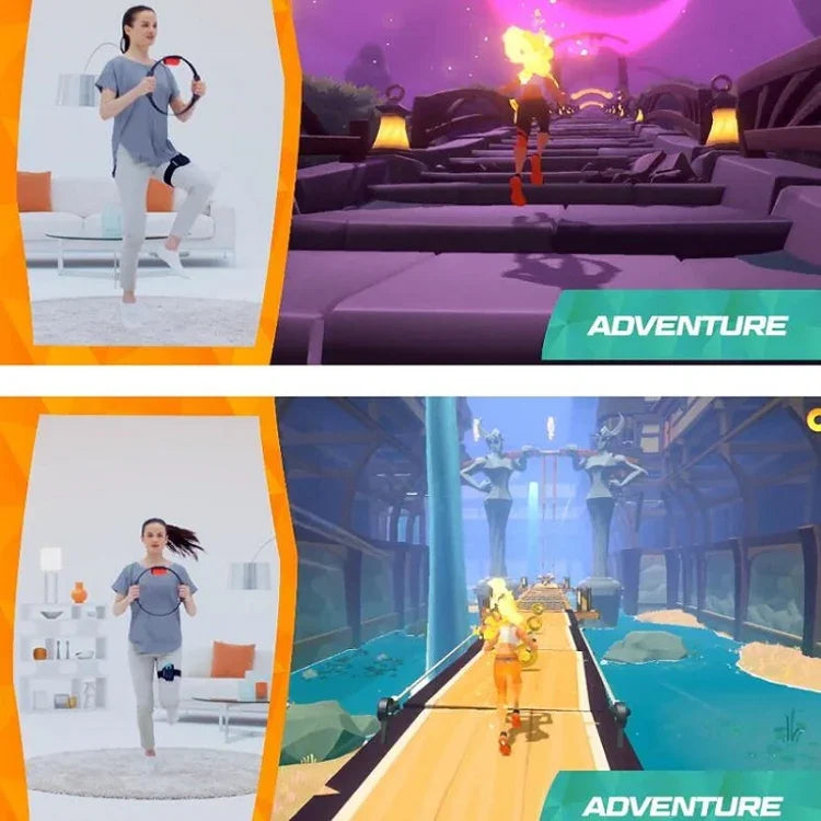 Anel de Fitness para Jogos + Correia para Perna para Nintendo NS