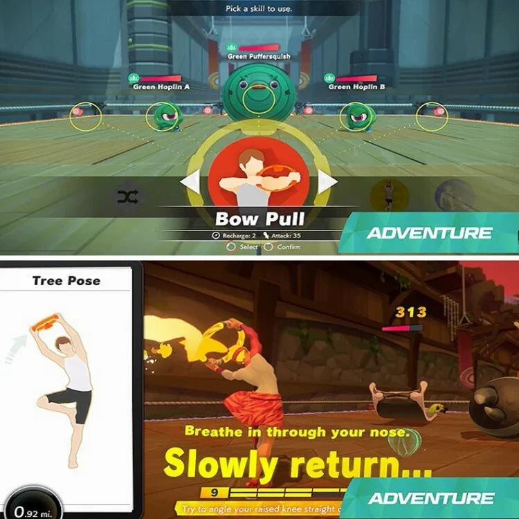 Anel de Fitness para Jogos + Correia para Perna para Nintendo NS
