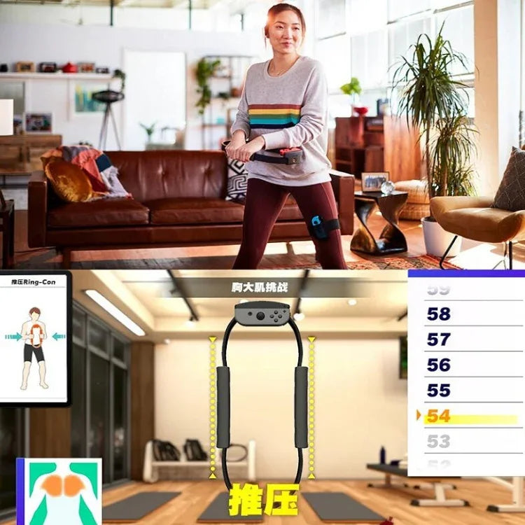 Anel de Fitness para Jogos + Correia para Perna para Nintendo NS