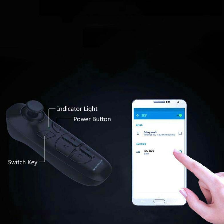 Óculos VR com Controlo Remoto para Android, Leitor de E-book, Virar Página, Gravação de Vídeo Curto, Selfie, Comando Bluetooth