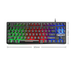 Teclado Gaming Colorido com Luz Mista ZIYOULANG K16 87 Teclas para Portátil, Comprimento do Cabo: 1,5m, K16