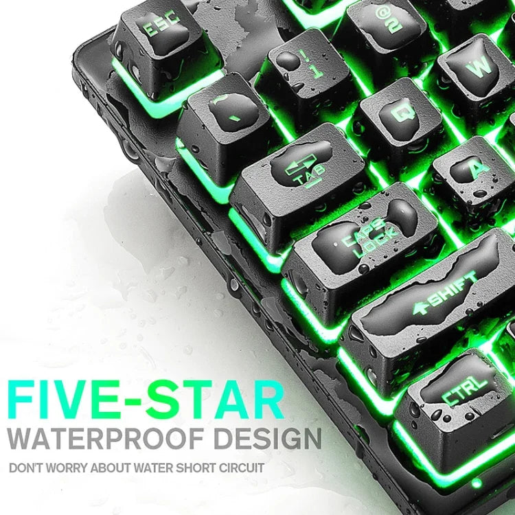Teclado Gaming Colorido com Luz Mista ZIYOULANG K16 87 Teclas para Portátil, Comprimento do Cabo: 1,5m, K16
