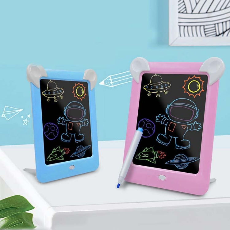 Quadro de Desenho Luminoso LED Quadro de Escrita Fluorescente Eletrónico Quadro de Mensagens para Crianças, Azul, Rosa