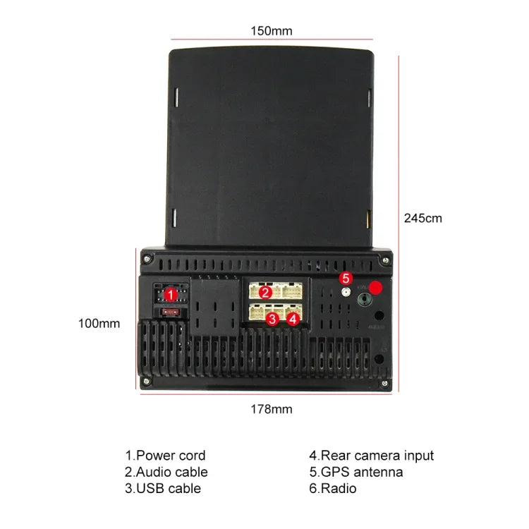 Leitor MP5 para Carro com Ecrã Vertical de 9,7 polegadas HD e Vidro 2.5D, Navegação Android Máquina Tudo-em-um, Standard, Standard+4 Câmaras com Luzes, Standard+8 Câmaras com Luzes, Standard+12 Câmaras com Luzes