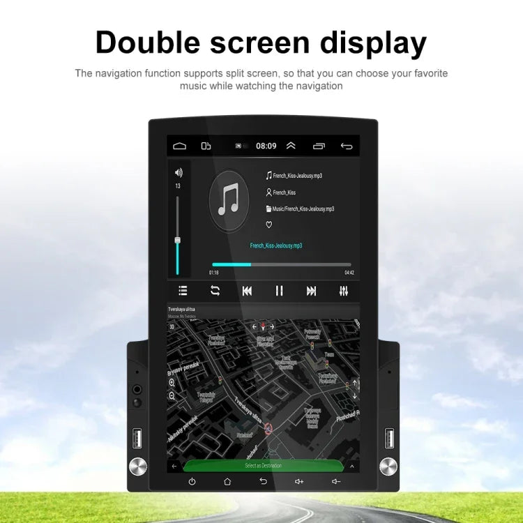 Leitor MP5 para Carro com Ecrã Vertical de 9,7 polegadas HD e Vidro 2.5D, Navegação Android Máquina Tudo-em-um, Standard, Standard+4 Câmaras com Luzes, Standard+8 Câmaras com Luzes, Standard+12 Câmaras com Luzes