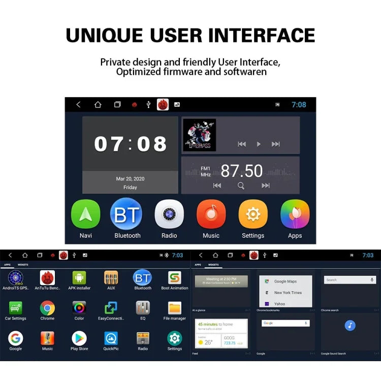 Adequado para Volkswagen Reprodutor Multimédia para Carro 7 polegadas Navegação Bluetooth Máquina Integrada de Reversão Android 10.0, 1+16G, 2+16G, 2+32G