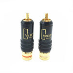 2pcs Plugue RCA Lotus WBT-0144 para áudio e vídeo AV