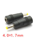50 Peças de Adaptador de Alimentação DC 5.5 x 2.1mm para 4.0 x 1.7mm, Conector de Energia