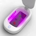 Caixa de esterilização HE01 para telemóvel, lâmpada de esterilização ultravioleta UVC, tampa cinzenta, tampa verde escura