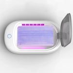 Caixa de esterilização HE01 para telemóvel, lâmpada de esterilização ultravioleta UVC, tampa cinzenta, tampa verde escura