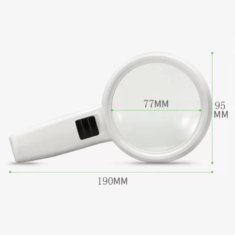 Lupa Portátil de Alta Definição com Luz LED para Leitura e Manutenção para Idosos, 95mm 10x, 110mm 30x Lente Dupla
