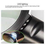 Lupa Portátil de Alta Definição com Luz LED para Leitura e Manutenção para Idosos, 95mm 10x, 110mm 30x Lente Dupla