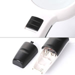 Lupa Portátil de Alta Definição com Luz LED para Leitura e Manutenção para Idosos, 95mm 10x, 110mm 30x Lente Dupla