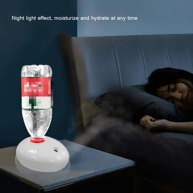 Humidificador de Ar Ultrassónico de Secretária Mini Portátil USB para Garrafa de Água Mineral, Humidificador de Ar