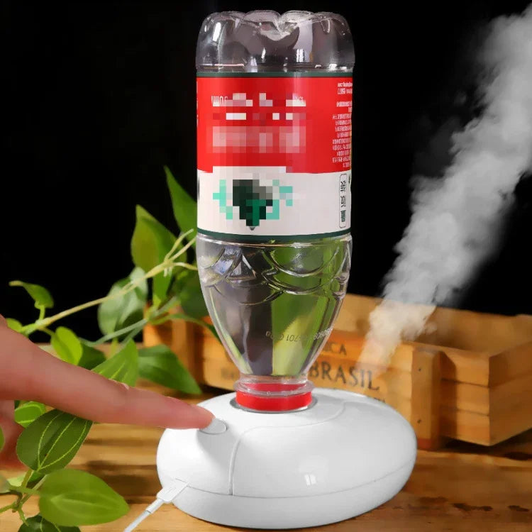 Humidificador de Ar Ultrassónico de Secretária Mini Portátil USB para Garrafa de Água Mineral, Humidificador de Ar