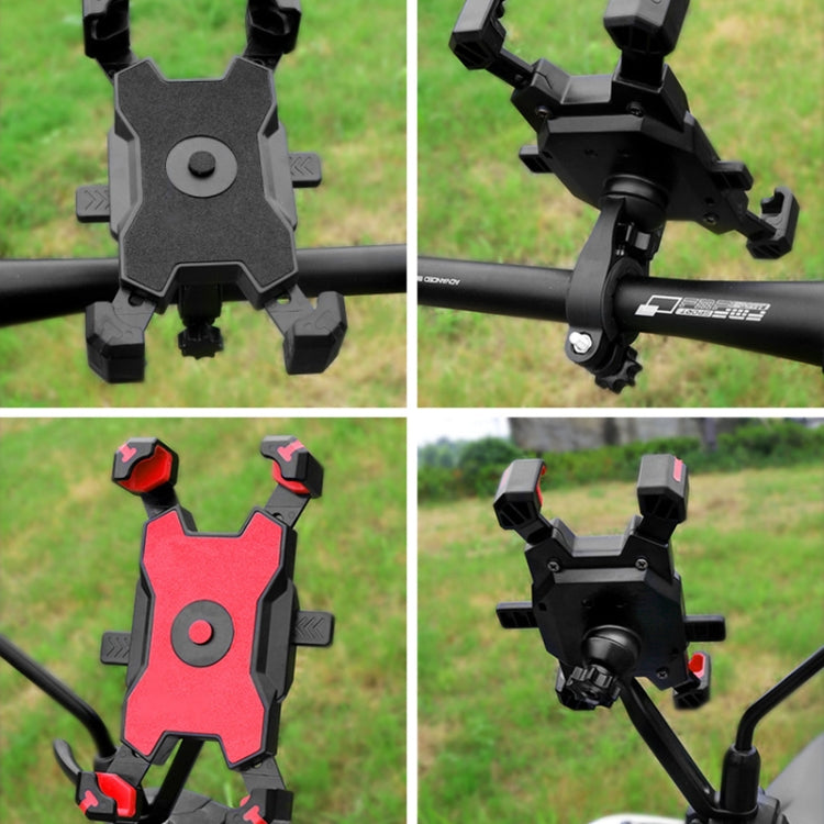 Suporte para Telemóvel para Bicicleta Elétrica com Rotação de 360 graus, Suporte Ajustável em Quatro Direções para Motocicleta, Guiadores, Espelhos Retrovisores