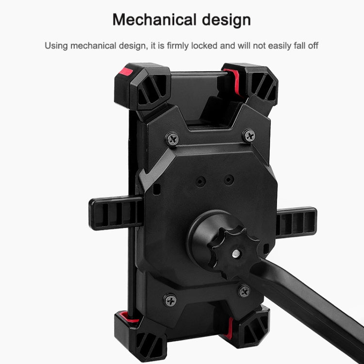 Suporte para Telemóvel para Bicicleta Elétrica com Rotação de 360 graus, Suporte Ajustável em Quatro Direções para Motocicleta, Guiadores, Espelhos Retrovisores