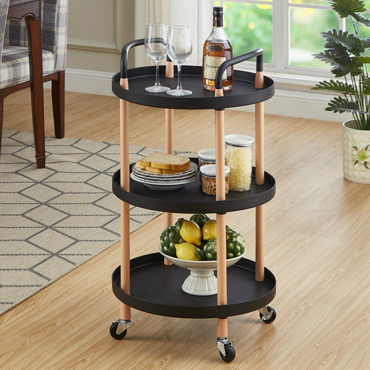 Carrinho Móvel de Luxo Simples para Cozinha e Sala de Estar Estante para Conjunto de Chá, Três Camadas, Duas Camadas