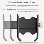 Suporte para Telemóvel de Bicicleta Suporte para Telemóvel de Motociclo e Carro Elétrico para Navegação, Guiadores, Espelhos Retrovisores