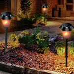 Lâmpada Dinâmica de Chama Solar para Paisagem, Luz LED para Jardim e Relvado Exterior