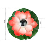 Luz Flutuante Solar Exterior Impermeável para Jardim e Pátio, Luz de Lótus, Rosa, Amarelo Claro, Branco, Roxo, Vermelho
