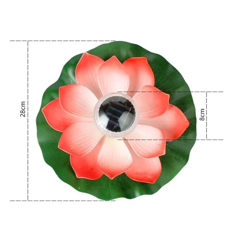 Luz Flutuante Solar Exterior Impermeável para Jardim e Pátio, Luz de Lótus, Rosa, Amarelo Claro, Branco, Roxo, Vermelho
