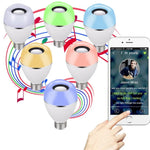 Lâmpada LED Musical E27 Inteligente Colorida com Controlo Remoto Luz para Acordar, Luz Musical Multi-ligação APP, APP + Controlo Remoto