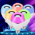 Lâmpada LED Musical E27 Inteligente Colorida com Controlo Remoto Luz para Acordar, Luz Musical Multi-ligação APP, APP + Controlo Remoto