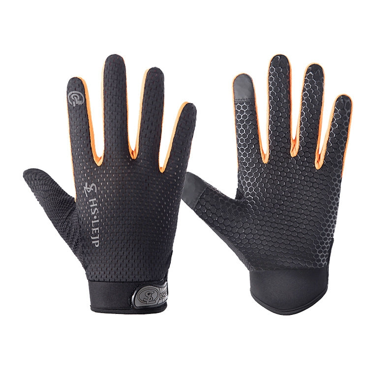 Luvas de Ciclismo de Dedo Inteiro Respiráveis para Desporto ao Ar Livre com Ecrã Tátil Antiderrapantes HSLEJP, M, L