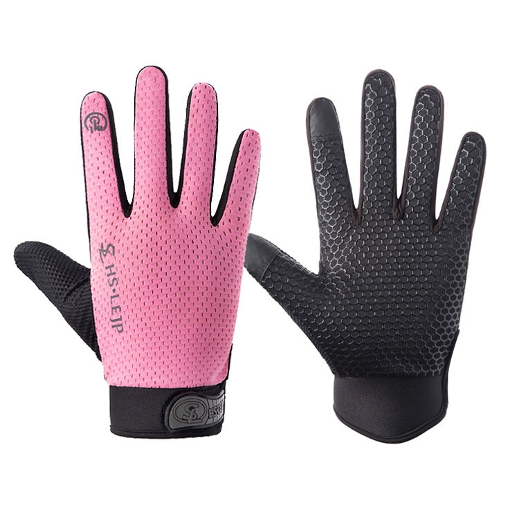 Luvas de Ciclismo de Dedo Inteiro Respiráveis para Desporto ao Ar Livre com Ecrã Tátil Antiderrapantes HSLEJP, M, L