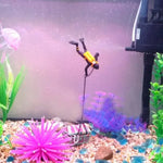 Decoração pneumática para tanque de peixes, mergulhador, caça ao tesouro, homem-rã, paisagem para aquário de tanque de peixes