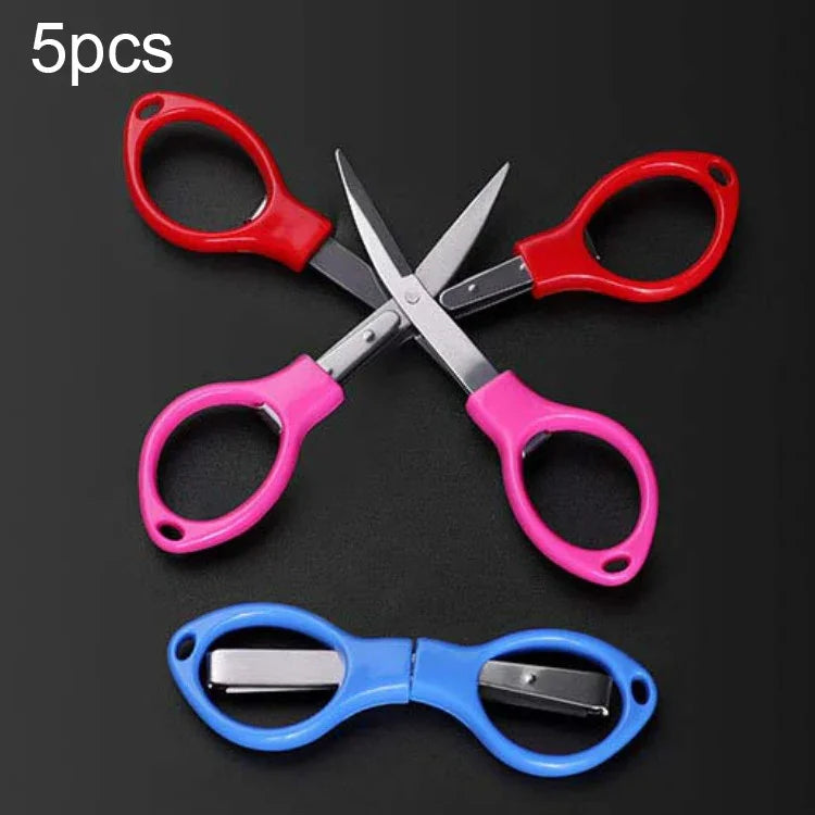 5 PCS Tesouras Especiais para Pesca Dobráveis em Aço Inoxidável Apetrechos de Pesca, Estilo: Cabo de Plástico, Cor: Entrega Aleatória de Cor, Cabo de Plástico Entrega Aleatória de Cor, Cabo de Metal Entrega Aleatória de Cor