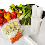 Saco de Vácuo para Conservação de Alimentos com Grade para Embalagem de Arroz, Rolo de Saco de Vácuo, 12x500cm, 15x500cm, 17x500cm, 20x500cm, 25x500cm, 28x500cm, 32x500cm