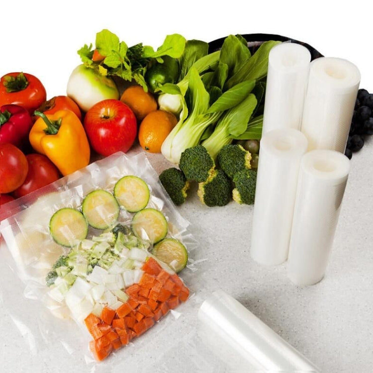 Saco de Vácuo para Conservação de Alimentos com Grade para Embalagem de Arroz, Rolo de Saco de Vácuo, 12x500cm, 15x500cm, 17x500cm, 20x500cm, 25x500cm, 28x500cm, 32x500cm