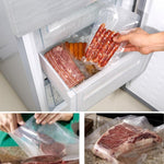 Saco de Vácuo para Conservação de Alimentos com Grade para Embalagem de Arroz, Rolo de Saco de Vácuo, 12x500cm, 15x500cm, 17x500cm, 20x500cm, 25x500cm, 28x500cm, 32x500cm