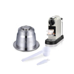 Cápsulas de Café Reutilizáveis em Aço Inoxidável com Filtros de Café para Recheio Múltiplo, Cápsulas de Café