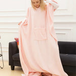 Manta de Coral Fleece Macia e Espessa para Primavera e Outono Manta para TV, Vermelho, Rosa, Azul Marinho